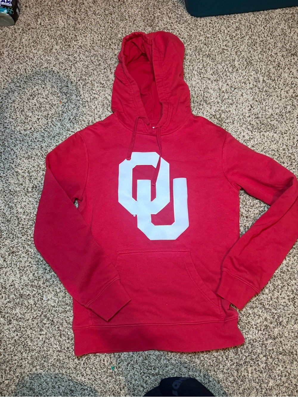 Fanatics Red Hoodie with White OU Logo